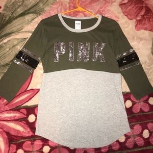 VS Pink Bling 3/4 Sleeve size XS